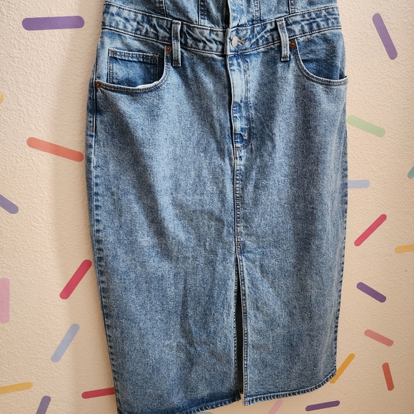 Universal Thread Denim Halter Midi Dress NWT - Picture 7 of 13